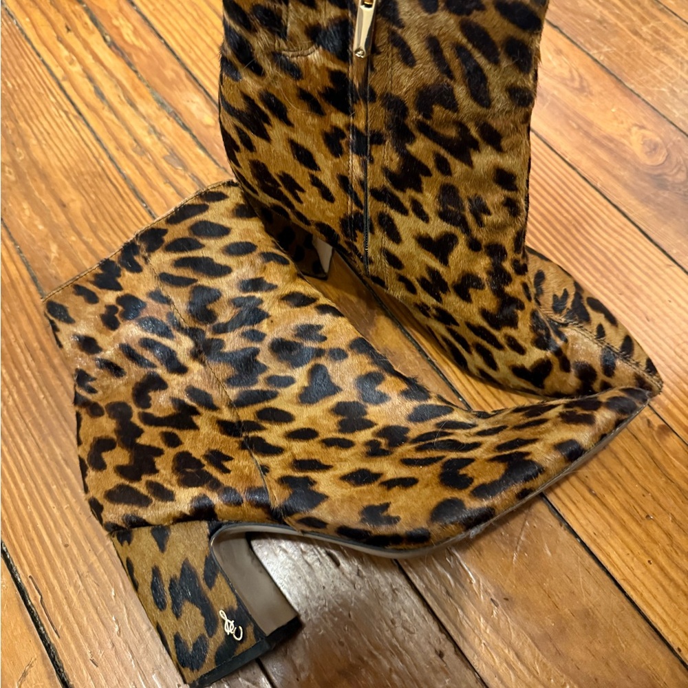 Sam Edelman Leopard Print Ankle Boots